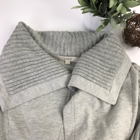 LOFT Sweaters - LOFT Open Front Cardigan with Cable Knit Sleeves